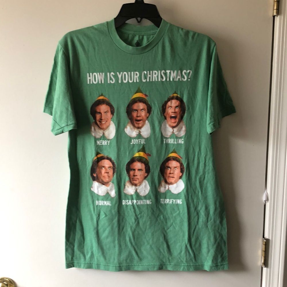 ELF How Is Your Christmas? T-shirt Size M GUC